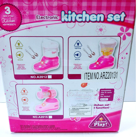 Electronic Pink Kitchen Set for kids ages 3+ - Picture 2 of 5